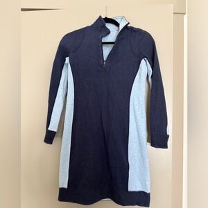 Tommy Bahama Navy and Light Blue Long Sleeve Dress